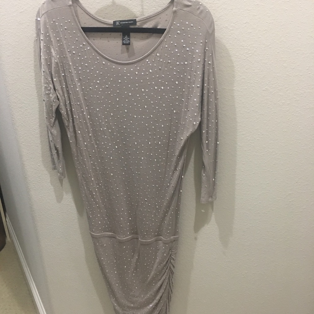 Gray silver studded INC dress